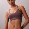 Bralette fără cusături din microfibră cu nervuri, ușor căptușită Bralette fără cusături din microfibră cu nervuri, ușor căptușită