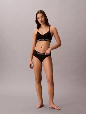 Bralette fără sârmă, ușor căptușită, cu logo din arhivă