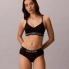 Bralette fără sârmă, ușor căptușită, cu logo din arhivă