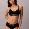 Bralette fără sârmă, ușor căptușită, cu logo din arhivă