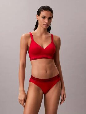 Bralette Icon din bumbac și Modal cu efect metalic