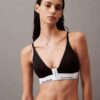 Bralette Icon din bumbac Modal, ușor căptușită, cu închidere frontală în formă de triunghi