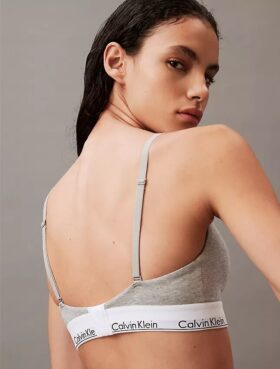 Bralette Icon din bumbac Modal, ușor căptușită, cu închidere frontală în formă de triunghi