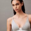 Bralette Icon din bumbac Modal, ușor căptușită, cu închidere frontală în formă de triunghi