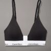 Bralette Icon din bumbac Modal, ușor căptușită, cu închidere frontală în formă de triunghi