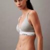 Bralette Icon din bumbac Modal, ușor căptușită, cu închidere frontală în formă de triunghi