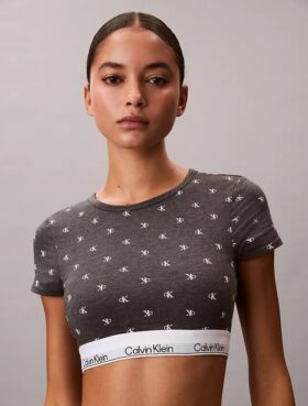 Bralette tip tricou din bumbac și Modal, ușor căptușită