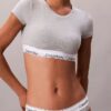 Bralette tip tricou din bumbac și Modal, ușor căptușită