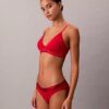 Bralette triunghiulară din bumbac și Modal, cu logo metalic, ușor căptușită