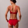 Bralette triunghiulară din bumbac și Modal, cu logo metalic, ușor căptușită