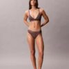 Bralette triunghiulară din bumbac și Modal, cu logo metalic, ușor căptușită