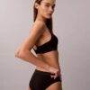 Bralette triunghiulară din bumbac și Modal, cu logo metalic, ușor căptușită