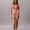Bralette triunghiulară din bumbac și Modal, cu logo metalic, ușor căptușită
