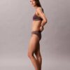 Bralette triunghiulară din bumbac și Modal, cu logo metalic, ușor căptușită