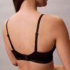 Bralette triunghiulară din bumbac și Modal, cu logo metalic, ușor căptușită