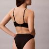 Bralette triunghiulară din bumbac și Modal, cu logo metalic, ușor căptușită