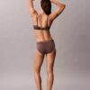 Bralette triunghiulară din bumbac și Modal, cu logo metalic, ușor căptușită