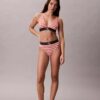 Bralette triunghiulară din microfiber elastic cu monogramă grafică, ușor căptușită