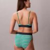 Bralette triunghiulară din microfiber elastic cu monogramă grafică, ușor căptușită