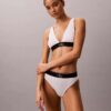Bralette triunghiulară din microfiber elastic cu monogramă grafică, ușor căptușită