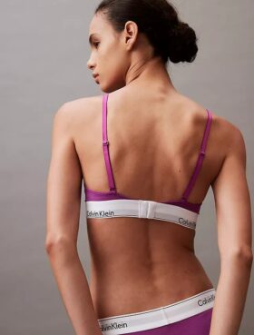 Bralette triunghiulară ușor căptușită din bumbac Modal Icon