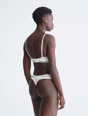 Bralette triunghiulară ușor căptușită din bumbac Modal Icon