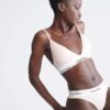 Bralette triunghiulară ușor căptușită din bumbac Modal Icon