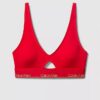 Bralette triunghiulară ușor căptușită din bumbac Modal Icon