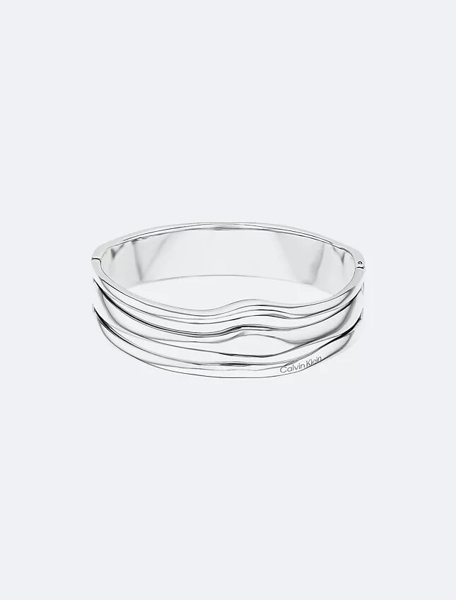 Brățară cu balamale, cu formă fluidă sculpturală Brățară cu balamale, cu formă fluidă sculpturală