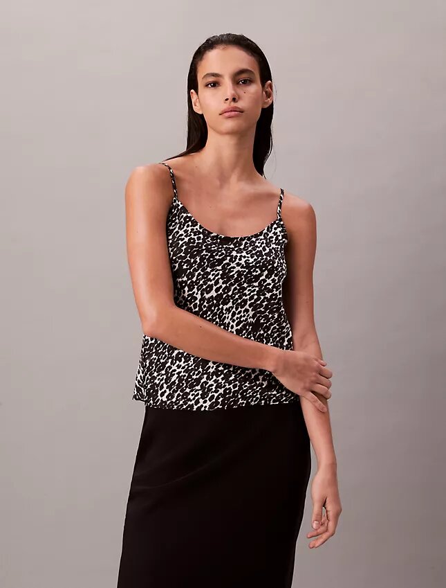 Cami din satin imprimat Cami din satin imprimat