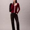 Cardigan cu borduri contrastante Cardigan cu borduri contrastante