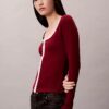 Cardigan cu borduri contrastante Cardigan cu borduri contrastante
