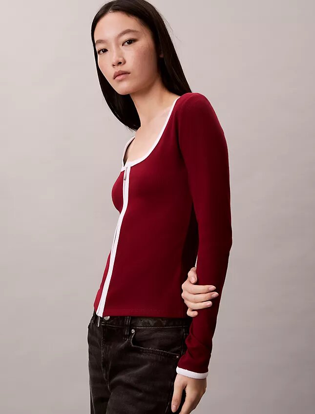 Cardigan cu borduri contrastante Cardigan cu borduri contrastante