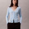 Cardigan din bumbac cu nervuri variate Cardigan din bumbac cu nervuri variate