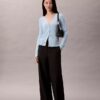 Cardigan din bumbac cu nervuri variate Cardigan din bumbac cu nervuri variate