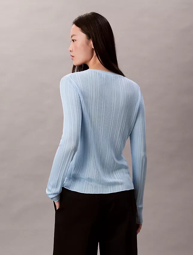Cardigan din bumbac cu nervuri variate Cardigan din bumbac cu nervuri variate