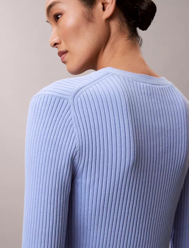 Cardigan din bumbac cu nervuri variate Cardigan din bumbac cu nervuri variate