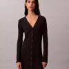 Cardigan din bumbac neted cu nervuri Cardigan din bumbac neted cu nervuri