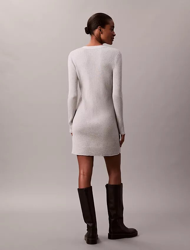 Cardigan din bumbac neted cu nervuri Cardigan din bumbac neted cu nervuri