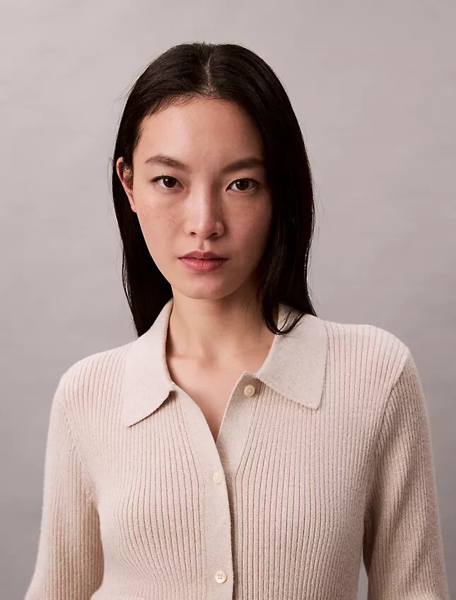 Cardigan din lână merino cu lurex Cardigan din lână merino cu lurex