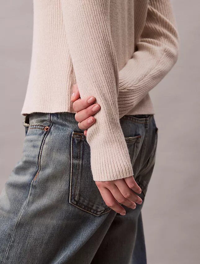 Cardigan din lână merino cu lurex Cardigan din lână merino cu lurex
