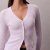 Cardigan țesut cu model împletit Monologo