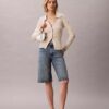Cardigan polo din bumbac cu nervuri fine Cardigan polo din bumbac cu nervuri fine