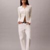 Cardigan polo din bumbac cu nervuri fine Cardigan polo din bumbac cu nervuri fine