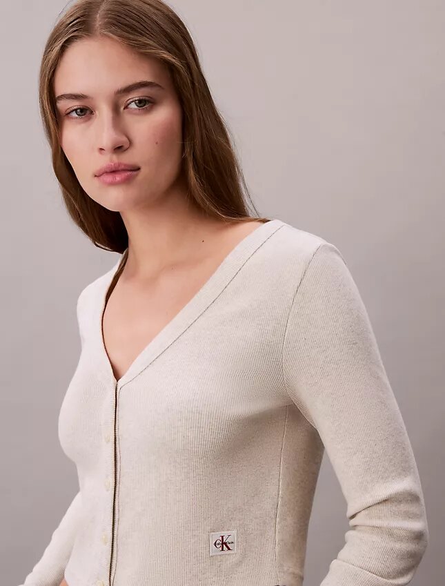 Cardigan scurt cu nervuri Cardigan scurt cu nervuri