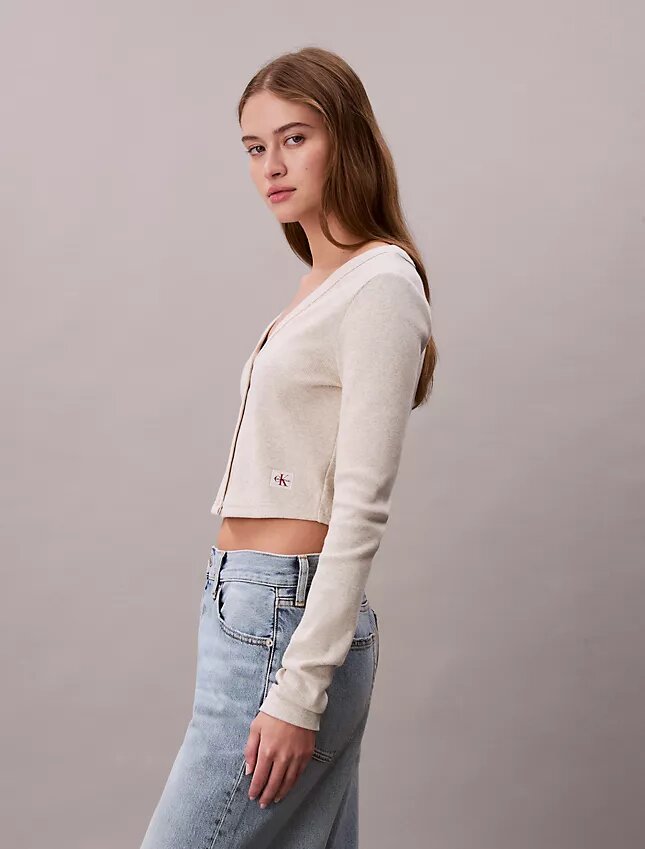 Cardigan scurt cu nervuri Cardigan scurt cu nervuri