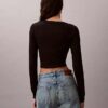 Cardigan scurt cu nervuri