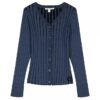 Cardigan slim cu nervuri largi pentru fete