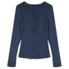Cardigan slim cu nervuri largi pentru fete