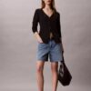 Cardigan slim din tricot fin cu nervuri, cu monogramă țesută